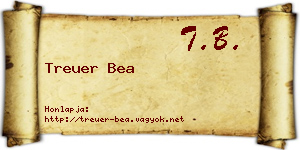 Treuer Bea névjegykártya